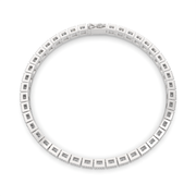 Serenella Princess Cut Diamond Tennis Bracelet Milgrain Bezel (4 ctw) - Nivetta